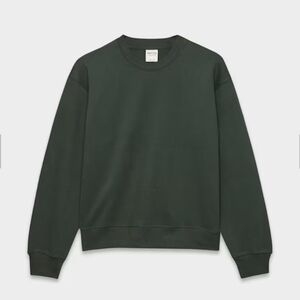 Aritzia Cozy Sweatfleece Perfect Crew Sweatshirt SOLD OUT MINERAL GREEN